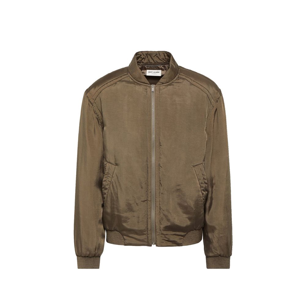 Saint Laurent Twill Teddy Bomber Jacket Saint Laurent