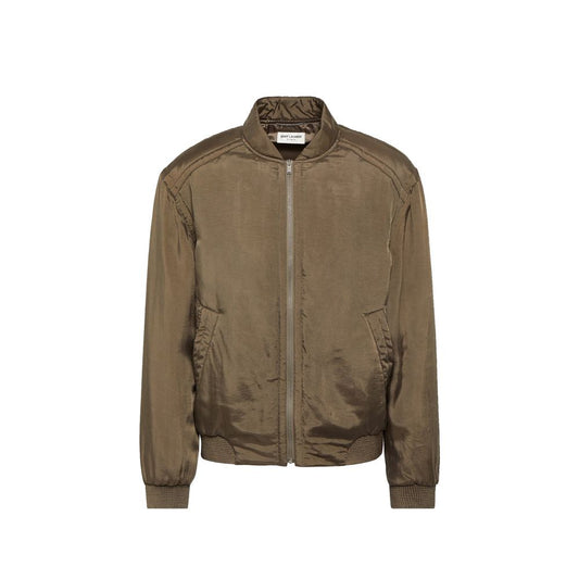 Saint Laurent Twill Teddy Bomber Jacket Saint Laurent