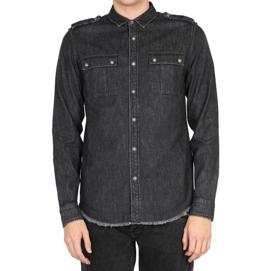 Balmain Cotton Denim Shirt Balmain