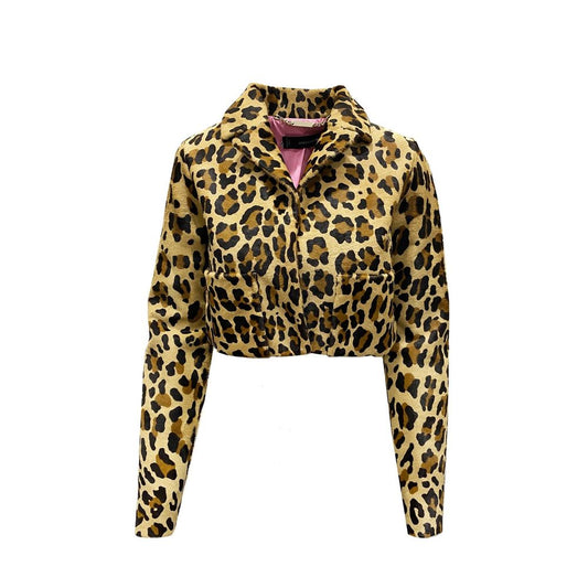Dsquared² Leopard Calf Hair Cropped Jacket Dsquared²
