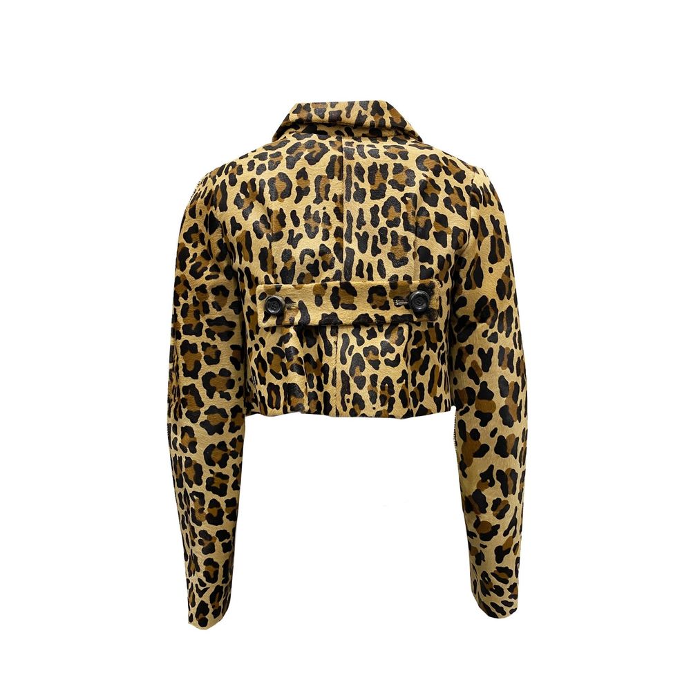 Dsquared² Leopard Calf Hair Cropped Jacket Dsquared²
