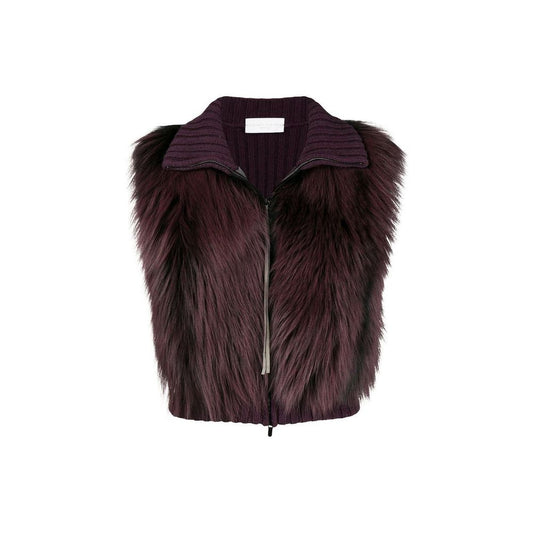 Fabiana Filippi Fox Fur Knitted Vest Jacket Fabiana Filippi