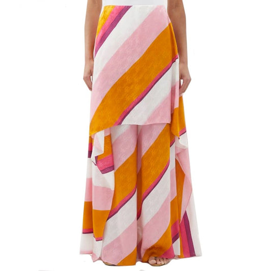 Fendi Ff Color-Block Draped Trousers Fendi