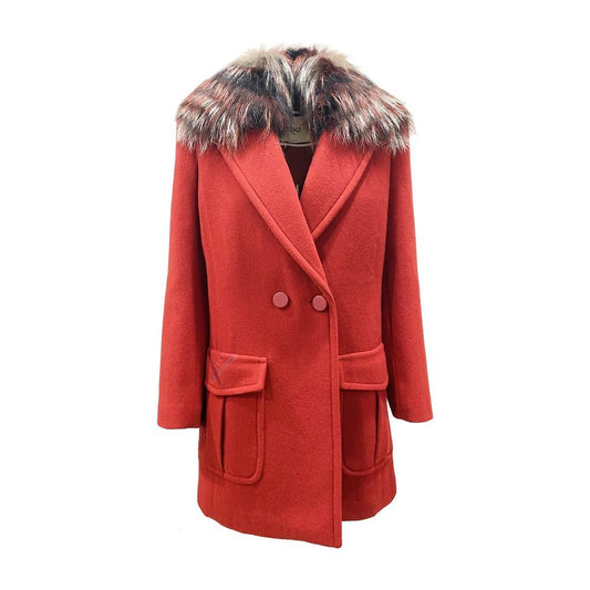 Fendi Fur Collar Wool Coat Fendi