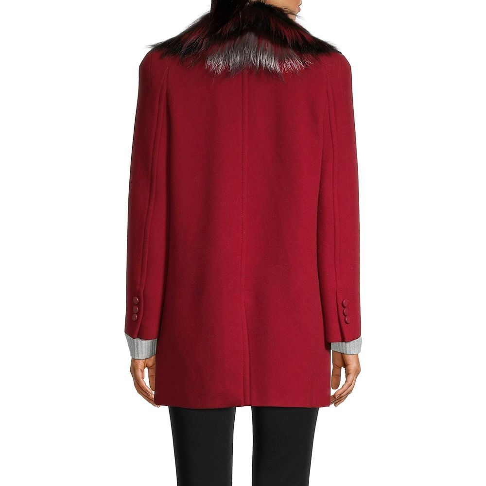 Fendi Fur Collar Wool Coat Fendi