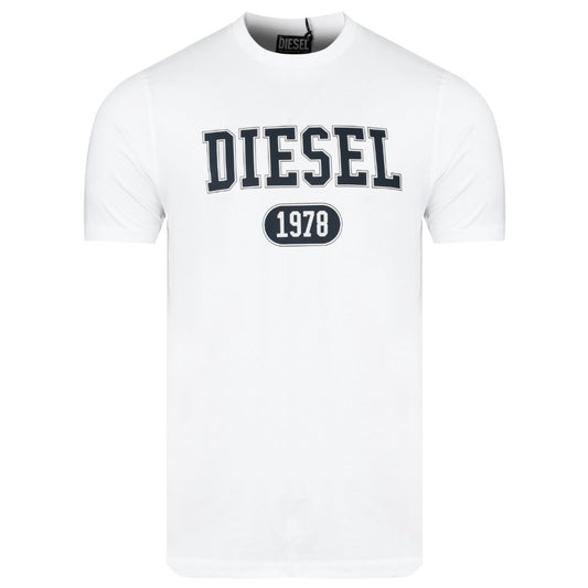 Diesel White Cotton T-Shirt Diesel