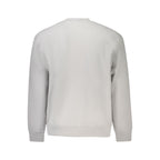 Calvin Klein Grigio Cotton Men’s Sweatshirt in light gray with crew neck and long sleeves, casual style and soft fabric.