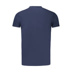 Pepe Jeans blue cotton men's T-shirt with round neckline and short sleeves, casual style, front view.