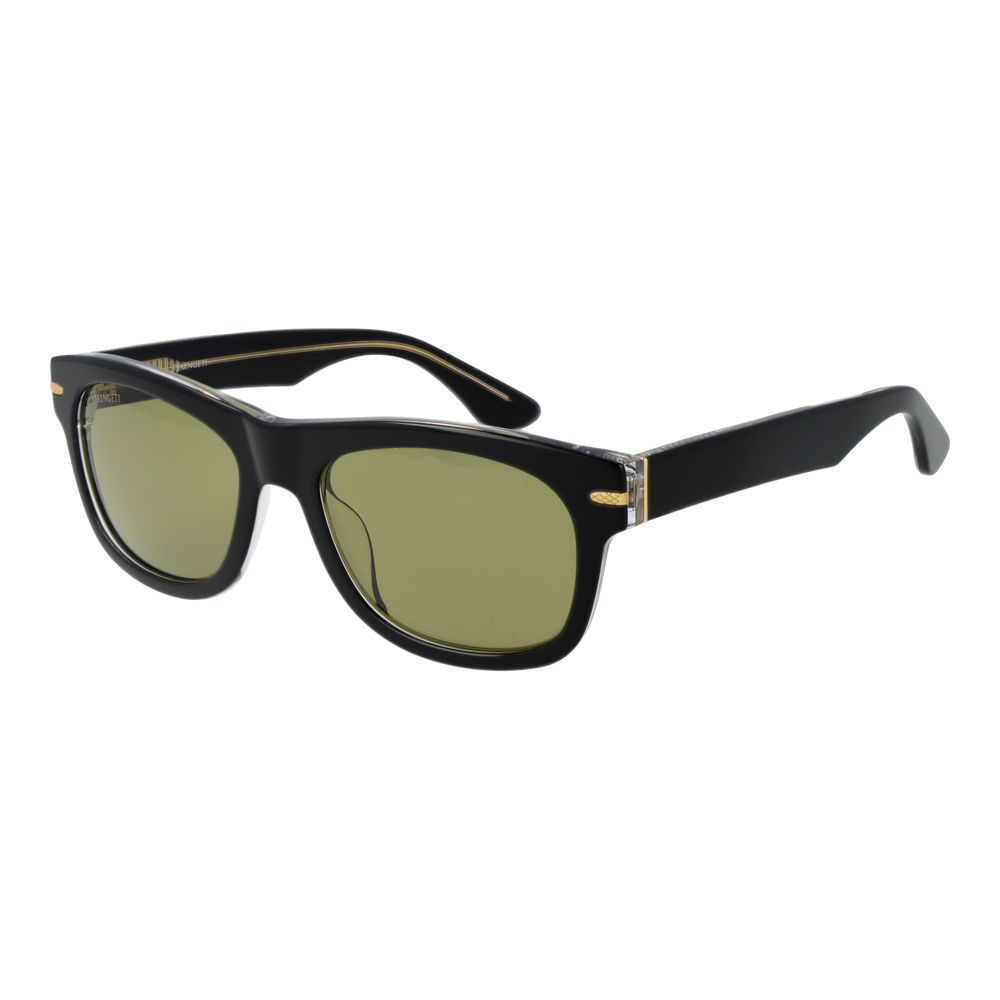 Serengeti black acetate sunglasses with rounded frames and dark tinted lenses, stylish eyewear by Serengeti.
