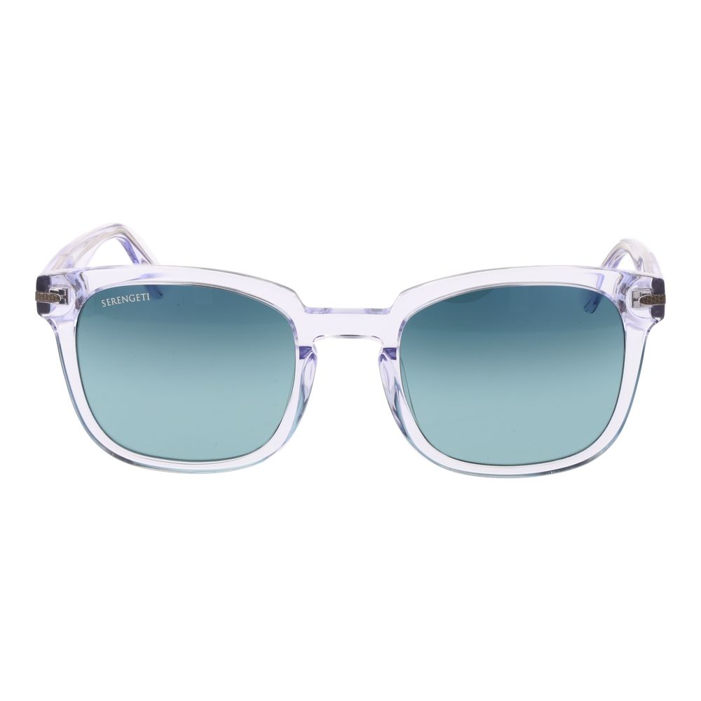 Serengeti transparent acetate sunglasses with rounded frames and tinted lenses, stylish and lightweight for casual wear.