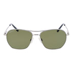 Serengeti silver metal sunglasses with sleek frame and dark lenses, stylish eyewear for sun protection.