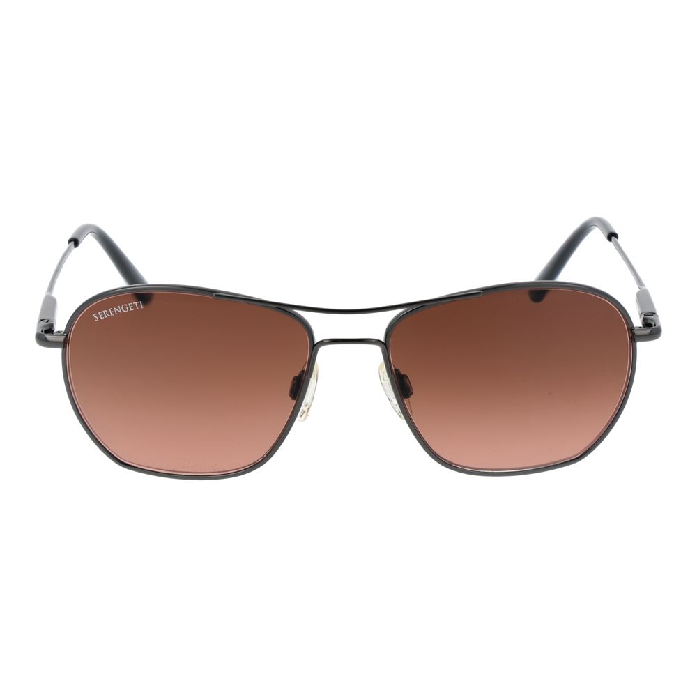 Serengeti gray metal sunglasses with sleek frame and tinted lenses, stylish eyewear for sun protection and fashion.