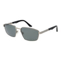 Serengeti gray metal sunglasses with sleek frame and tinted lenses on a white background.