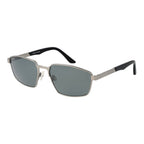 Serengeti gray metal sunglasses with sleek frame and tinted lenses on a white background.