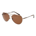 Serengeti brown metal sunglasses with sleek frame and tinted lenses, stylish eyewear for sun protection.