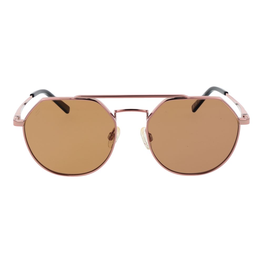 Serengeti rose gold metal sunglasses with tinted lenses, stylish eyewear featuring a sleek frame and modern design.