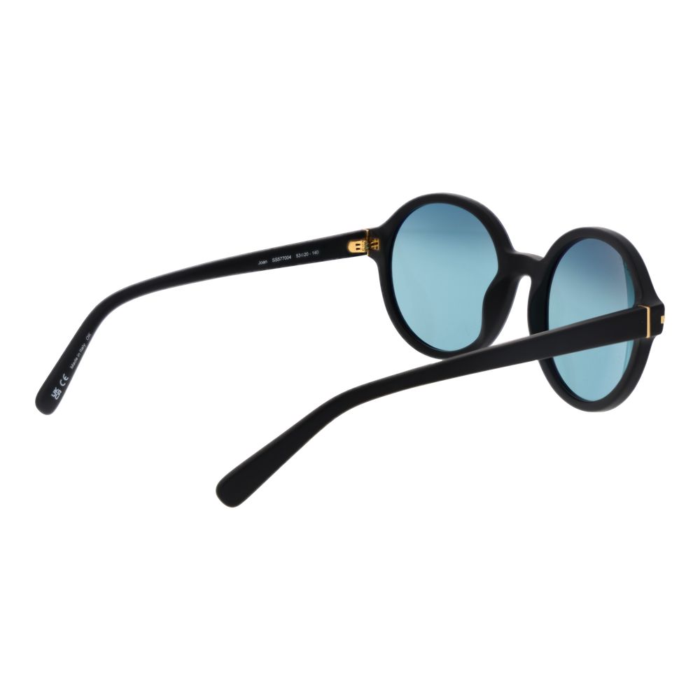 Serengeti black acetate sunglasses with dark lenses and stylish frame, showcasing a sleek eyewear design.