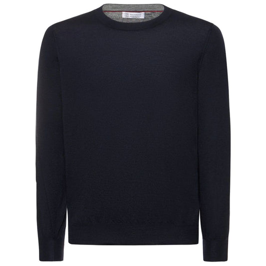 Brunello Cucinelli Blue Cashmere Men Sweater Brunello Cucinelli