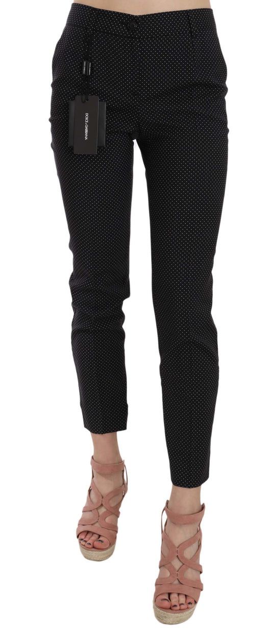 Dolce & Gabbana Polka Dot Slim Capri Trousers Tapered Pants Dolce & Gabbana