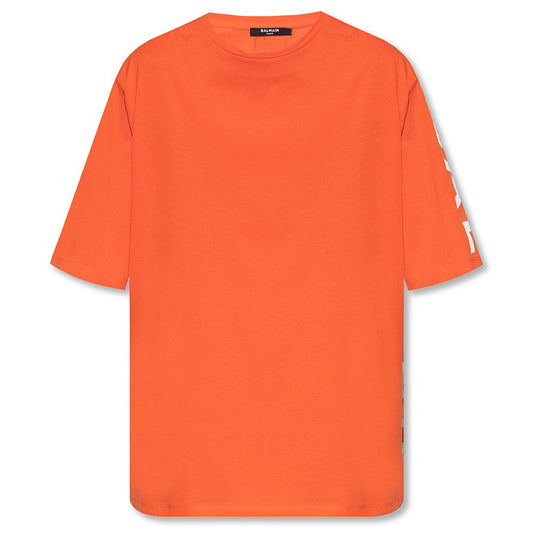 Balmain Orange Cotton T-Shirt Balmain