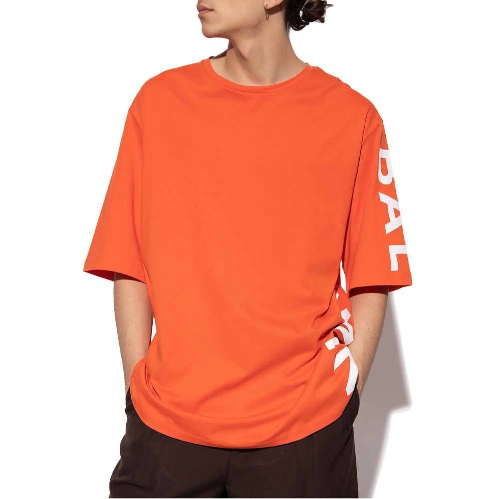 Balmain Orange Cotton T-Shirt Balmain
