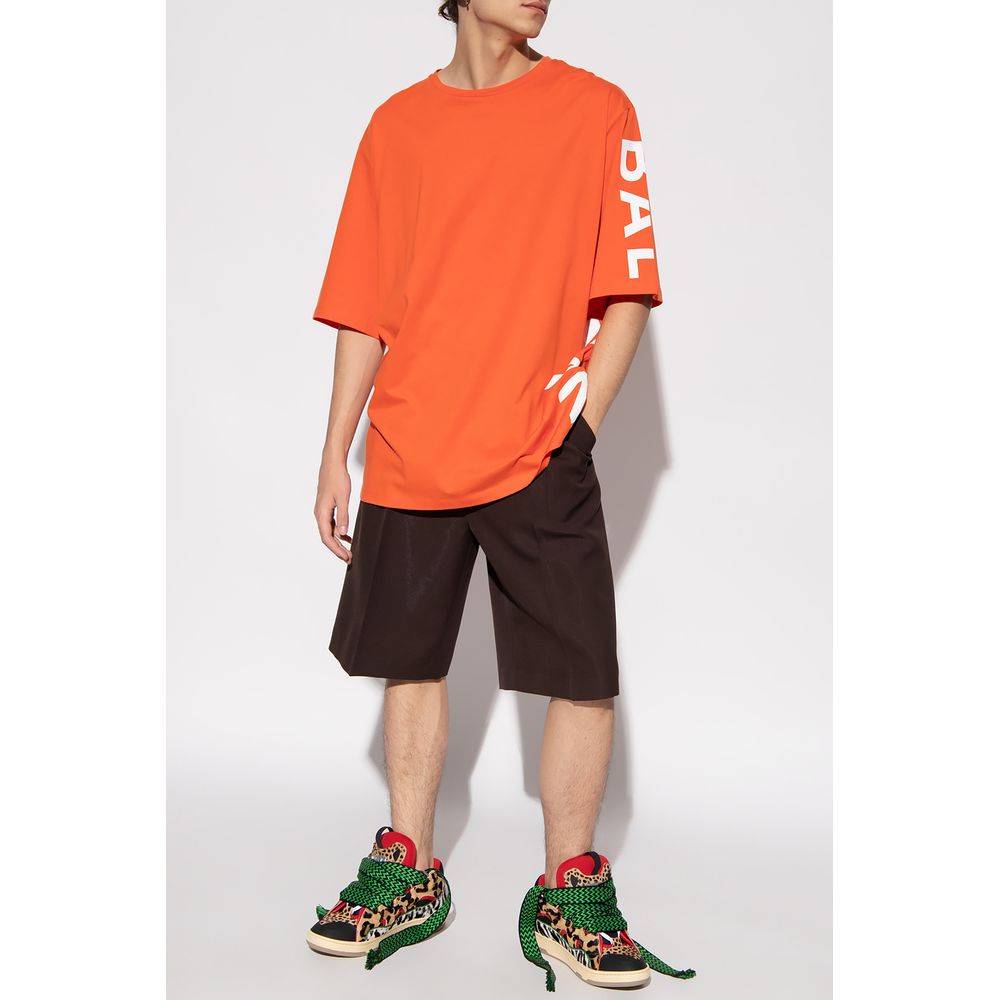 Balmain Orange Cotton T-Shirt Balmain