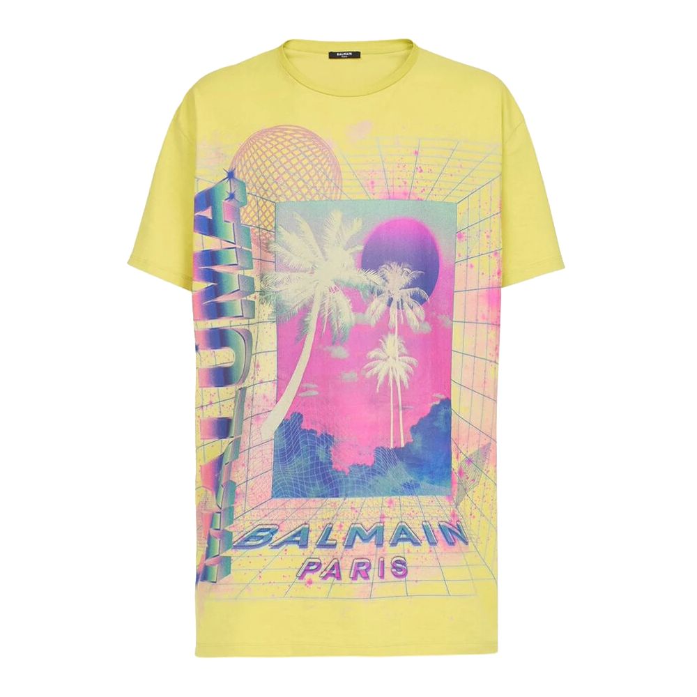 Balmain Yellow Cotton T-Shirt Balmain