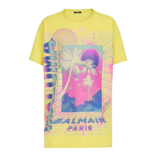 Balmain Yellow Cotton T-Shirt Balmain