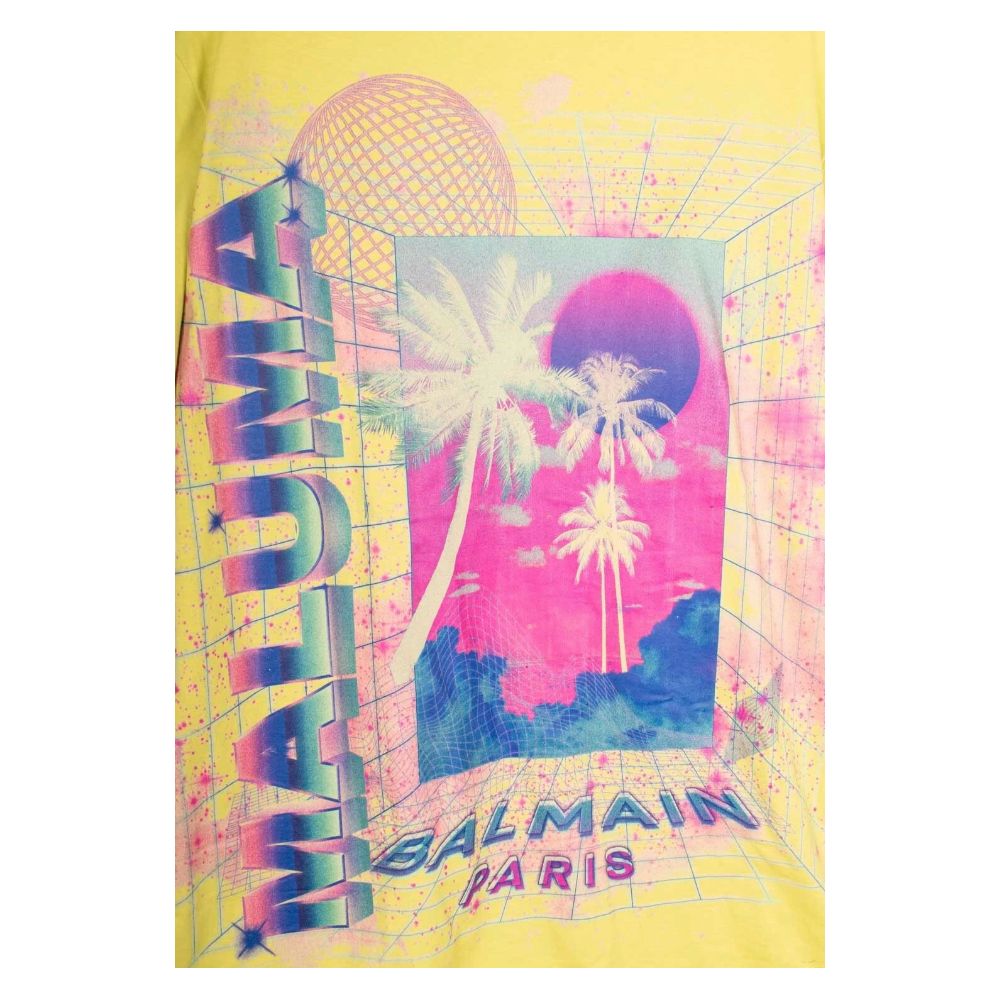 Balmain Yellow Cotton T-Shirt Balmain