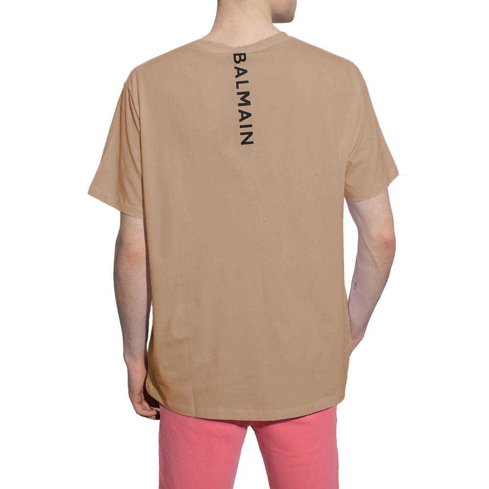 Balmain Brown Cotton T-Shirt Balmain