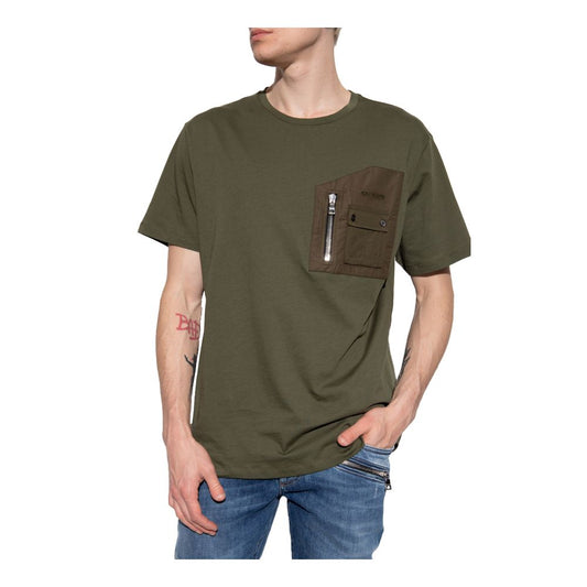 Balmain Green Cotton T-Shirt Balmain