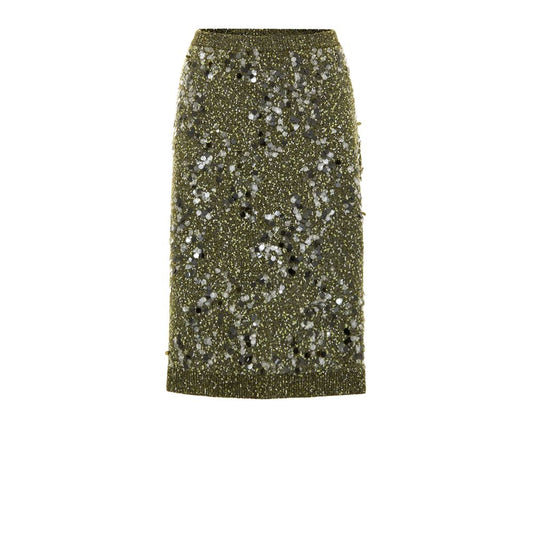 Gucci Green Viscose Mini Skirt Gucci
