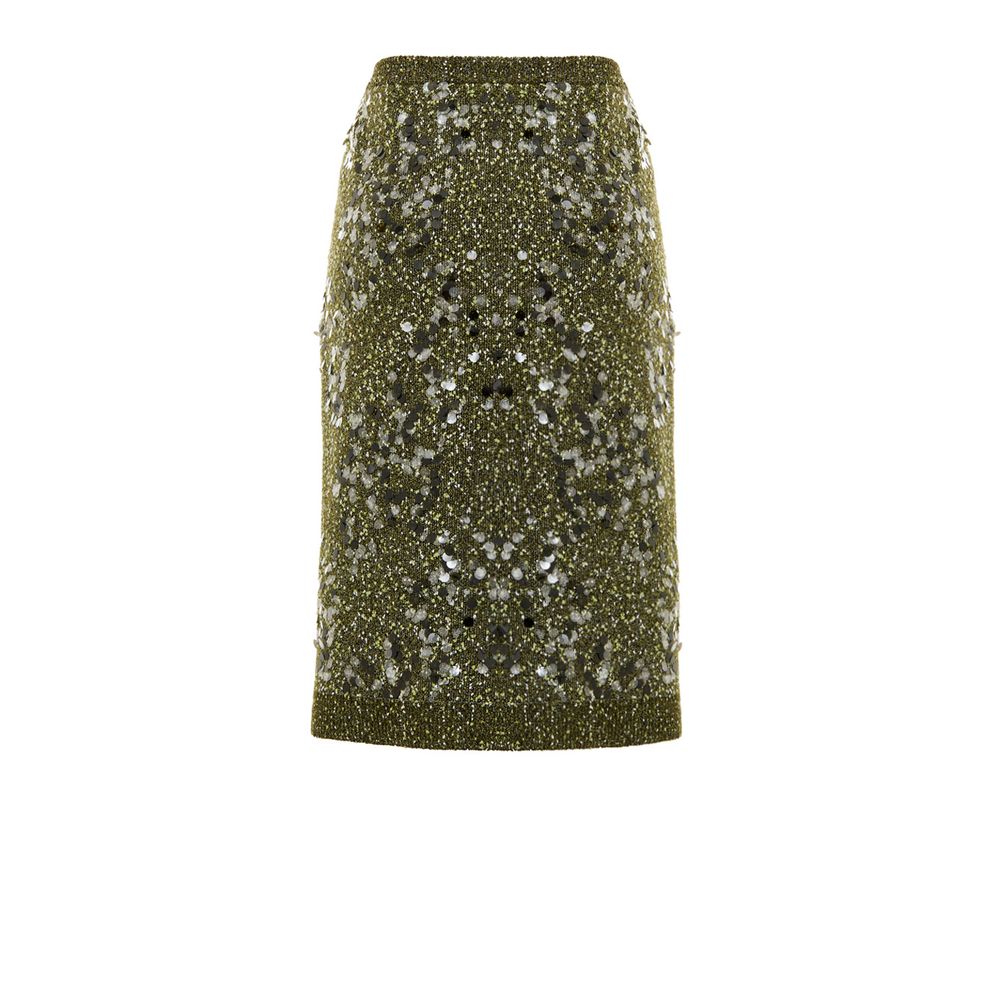 Gucci Green Viscose Mini Skirt Gucci