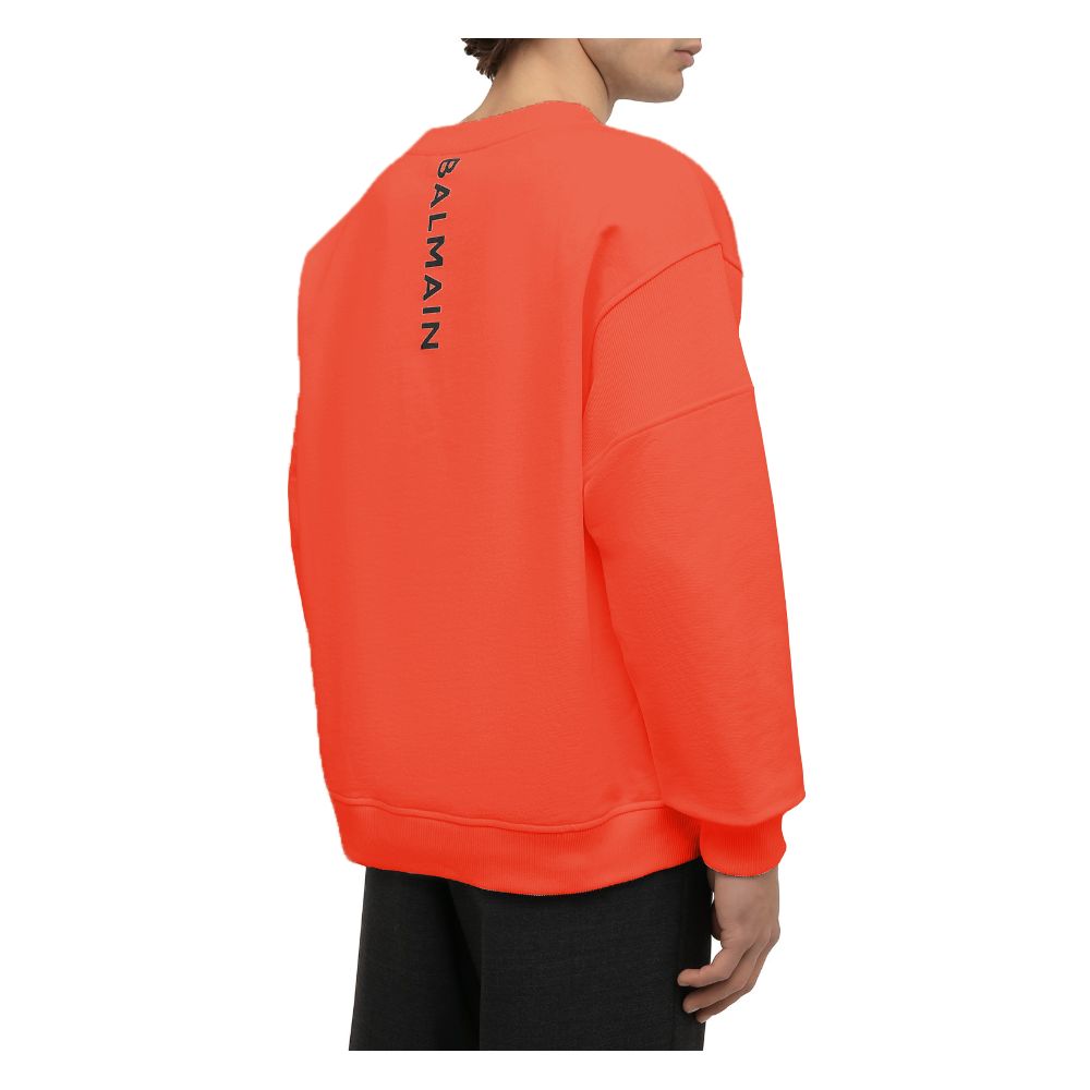 Balmain Orange Cotton Sweater Balmain
