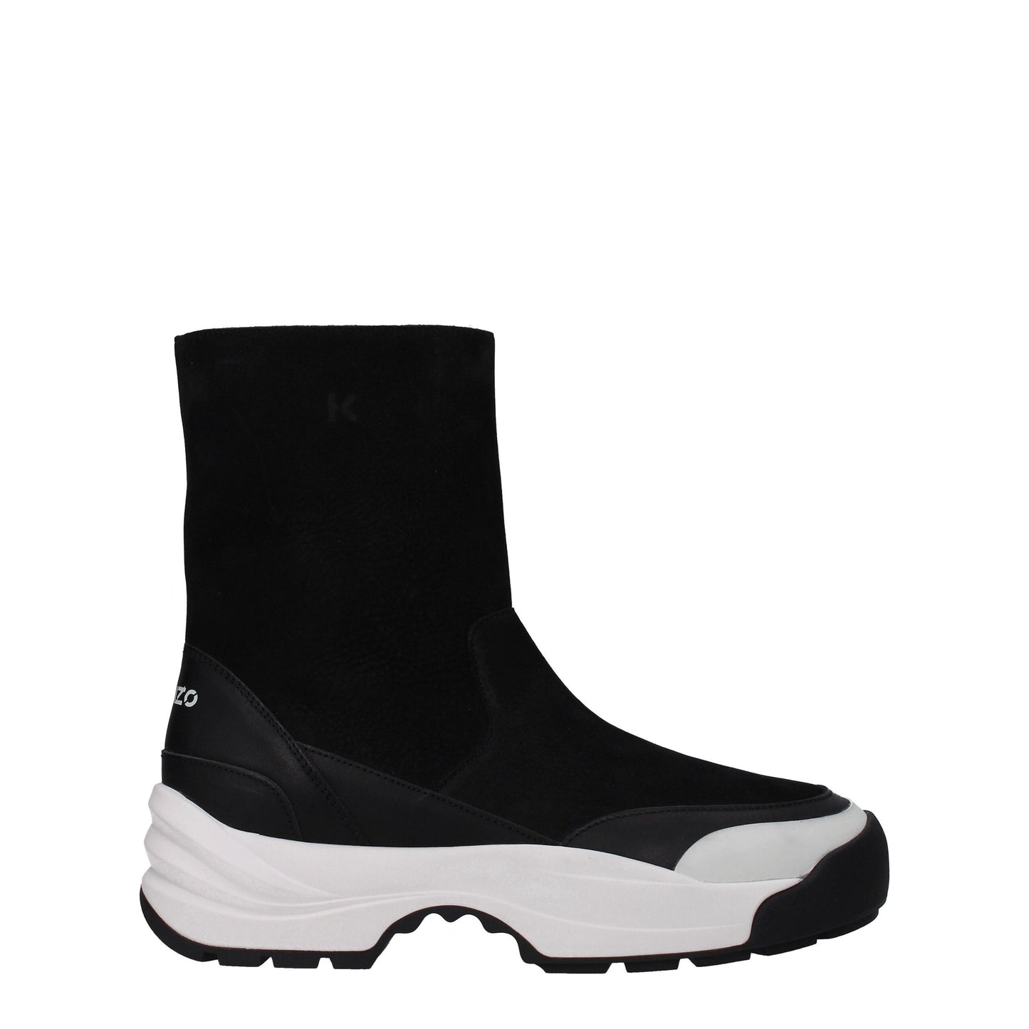 Kenzo Black Leather Ankle Boots Kenzo