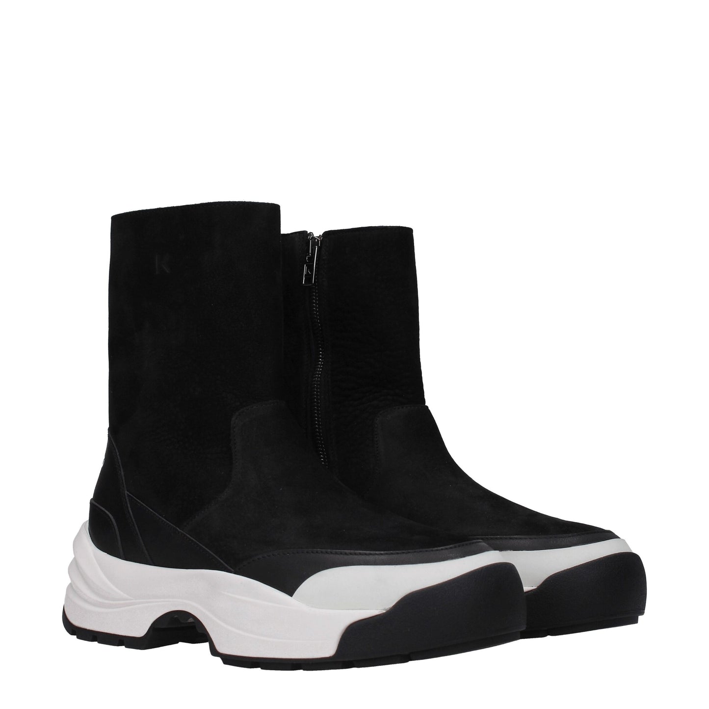 Kenzo Black Leather Ankle Boots Kenzo