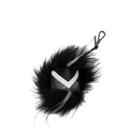 Fendi Black Leather Keychains Fendi