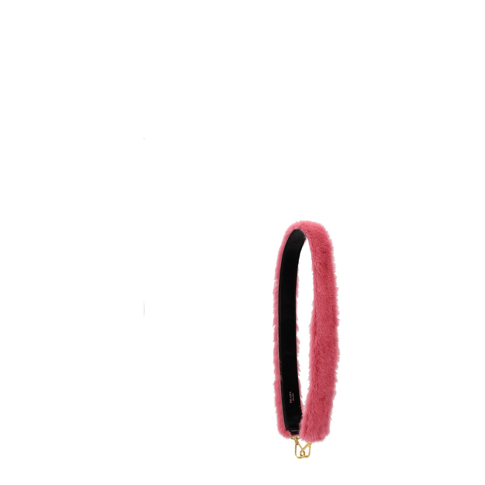 Prada Pink Fur Shoulder Bags Prada