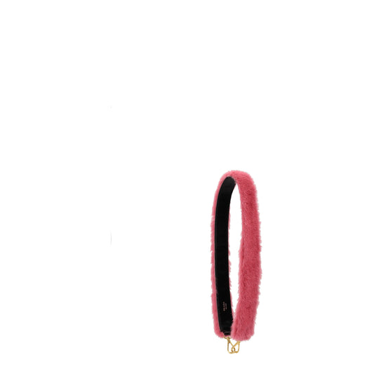 Prada Pink Fur Shoulder Bags Prada