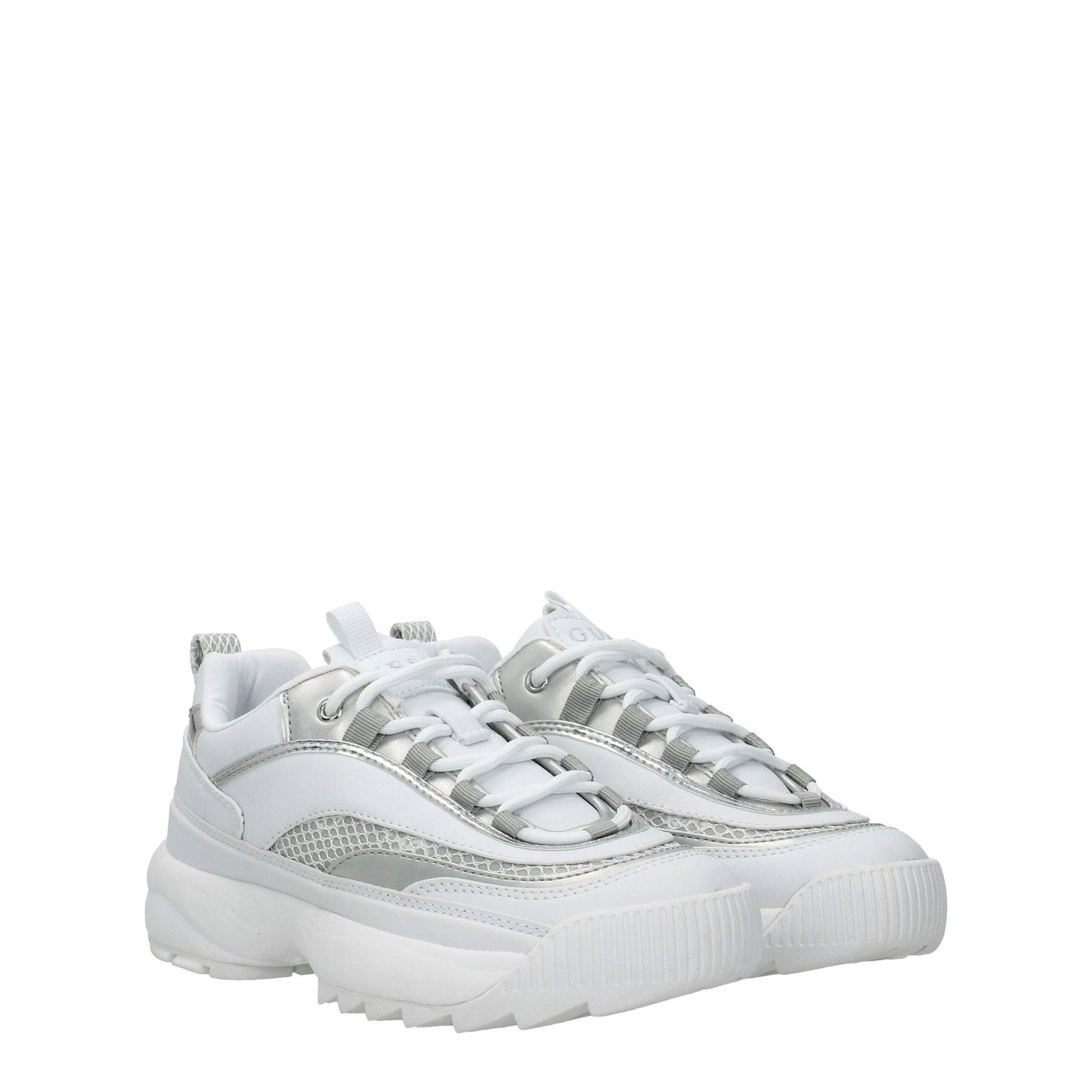 Guess White Polyethylene Chunky Sneakers Guess