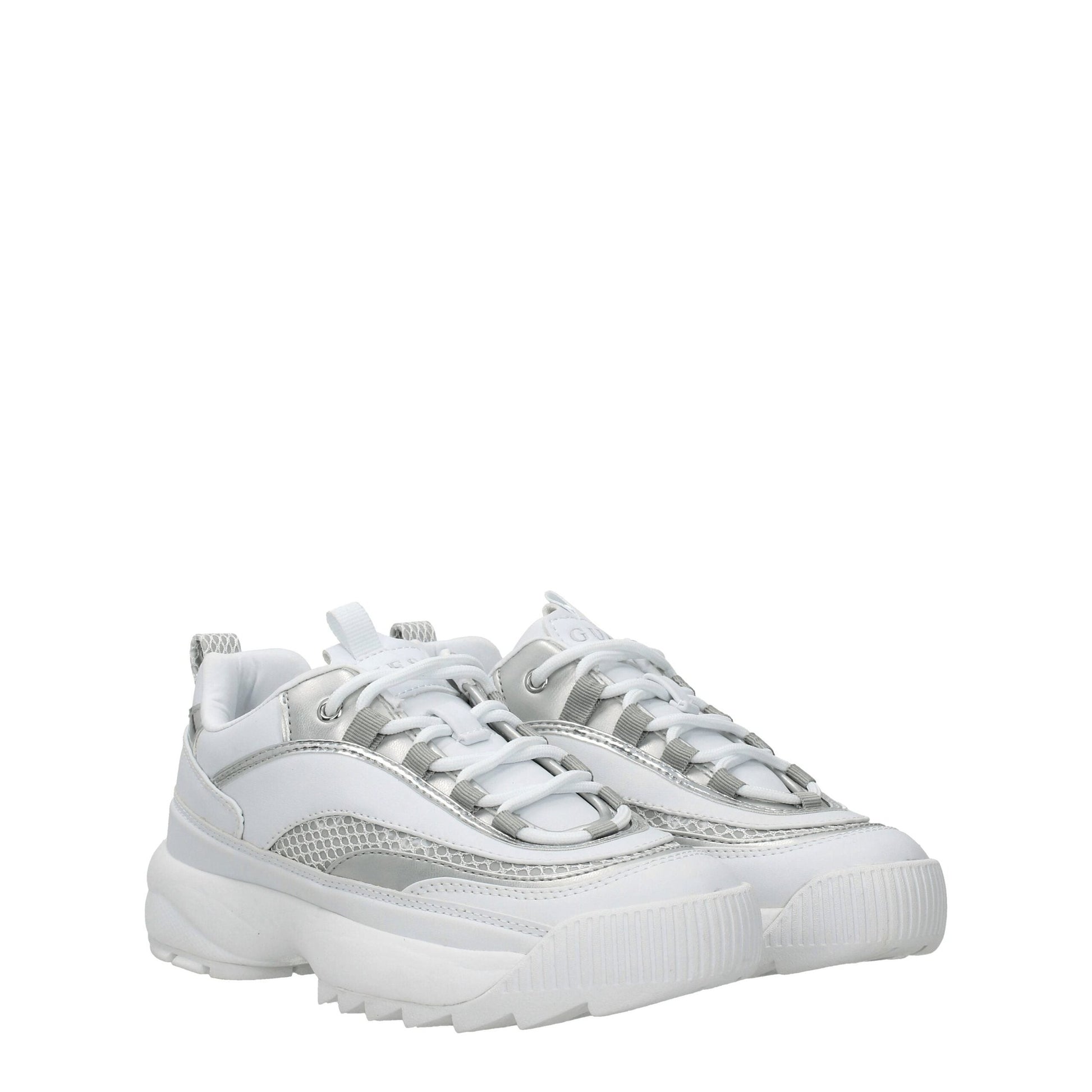 Guess White Polyethylene Chunky Sneakers Guess