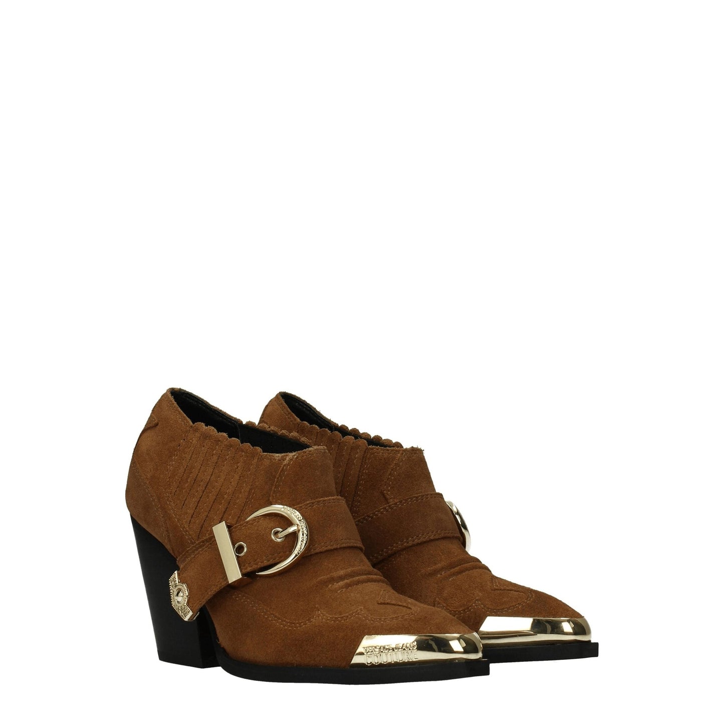 Versace Jeans Brown Leather Ankle Boots Versace Jeans