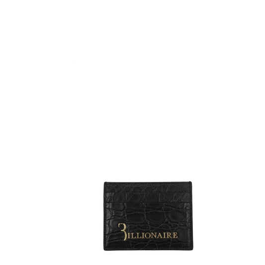 Billionaire Italian Couture Black Crocodile Cardholders Billionaire Italian Couture