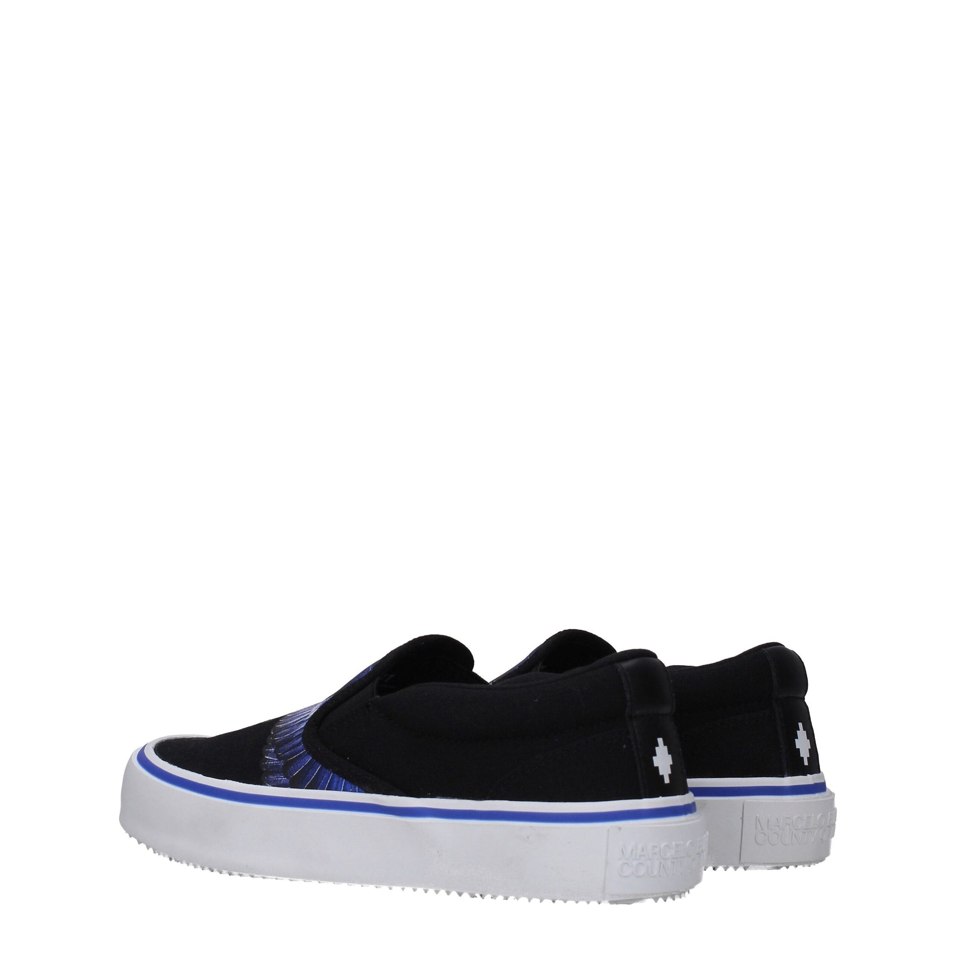 Marcelo Burlon Black Fabric Slip-On Loafers Marcelo Burlon