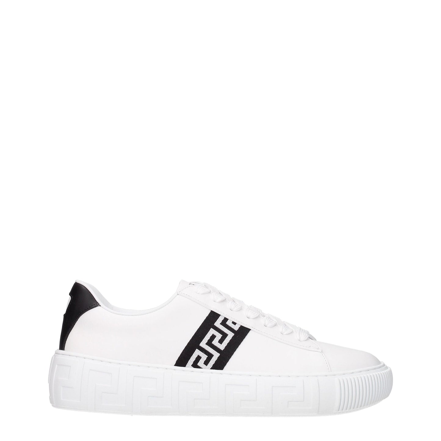 Versace White Leather Sneakers Versace