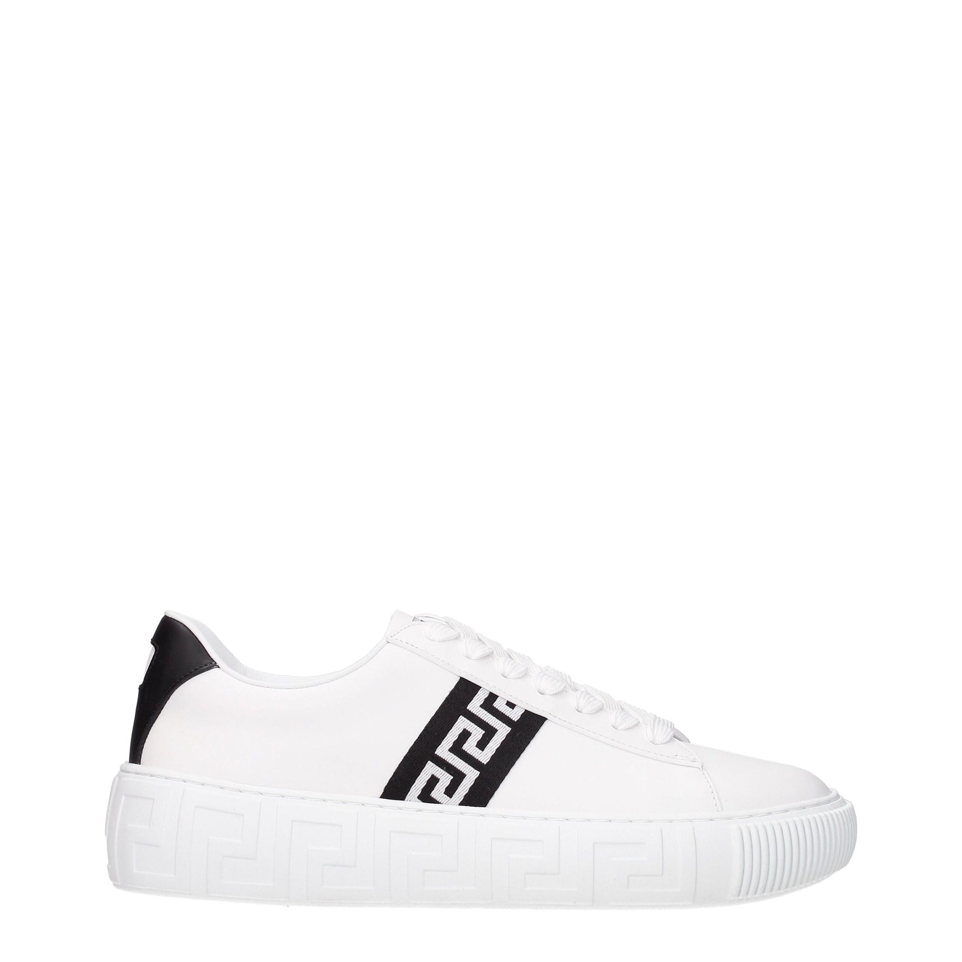 Versace White Leather Sneakers Versace