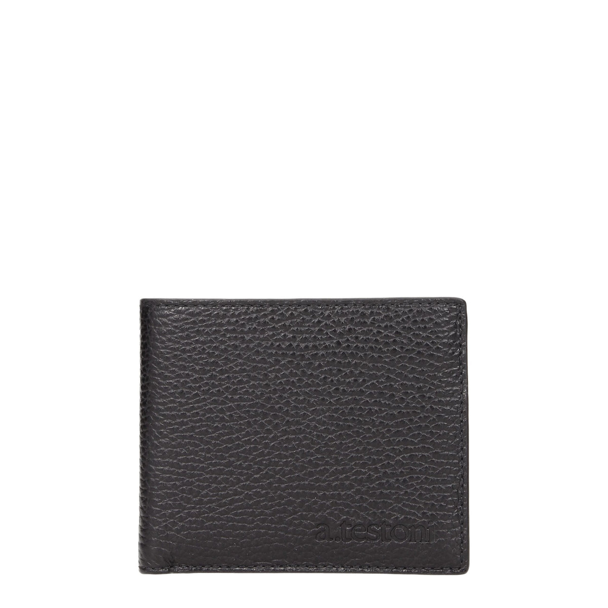 Testoni Black Leather Wallet Testoni