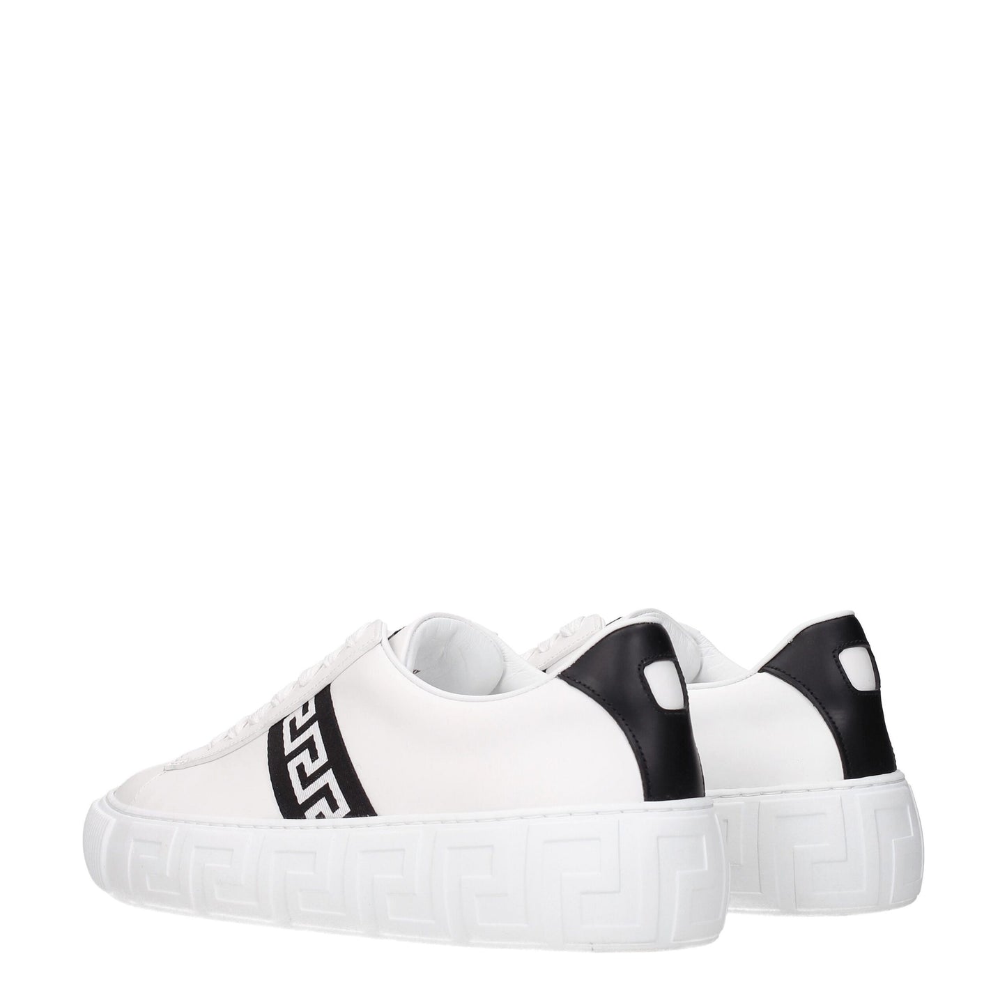 Versace White Leather Sneakers Versace