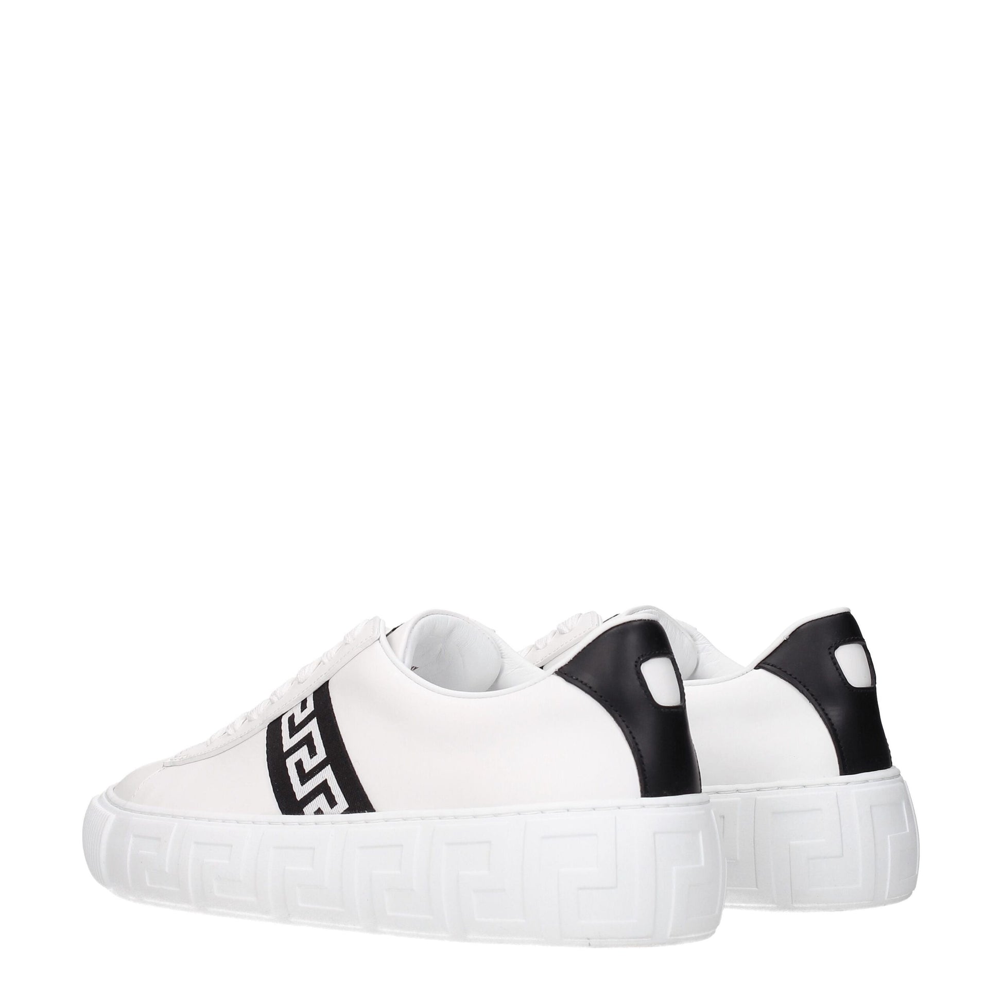 Versace White Leather Sneakers Versace