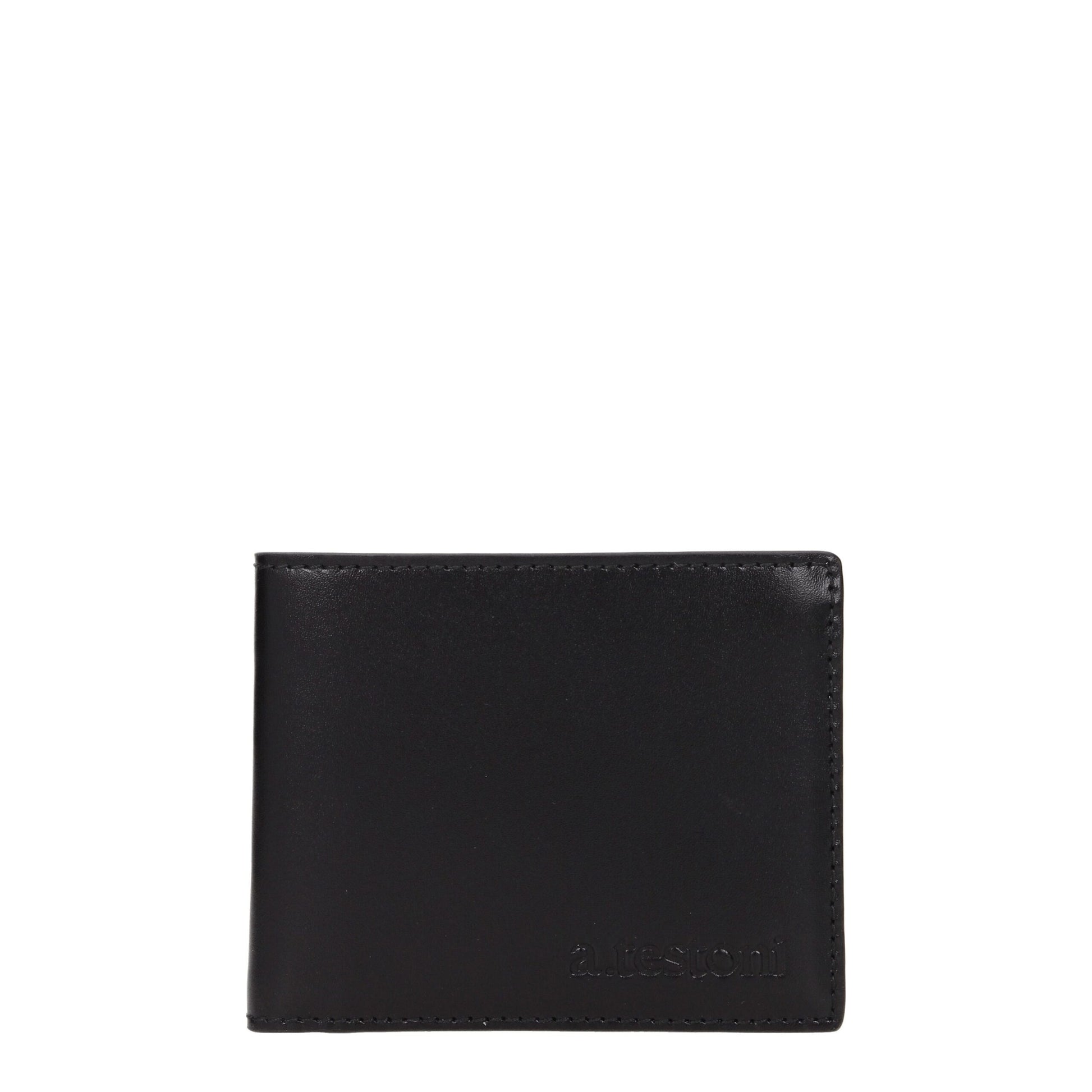 Testoni Black Leather Wallets Testoni